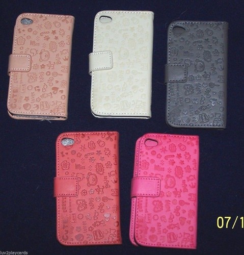 Flip leather wallet case - leather, love